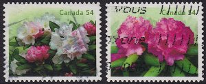 Canada - 2009 - Scott #2319-2320 - used - Flower Rhododendron
