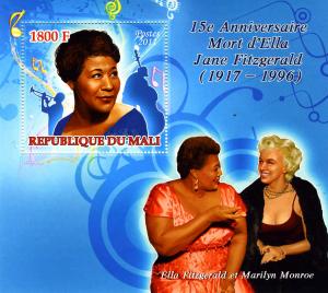 Mali 2011 Ella Fitzgerald & M.Monroe s/s Perforated mnh.vf