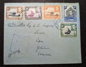 1943 British KUT Airmail Cover APO 86 to Ripon Yorkshire England