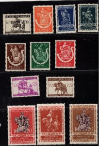 Belgium Scott B332 - B343 - Semi Postal Singles.  MNH. OG.   #02 BELGB332s12
