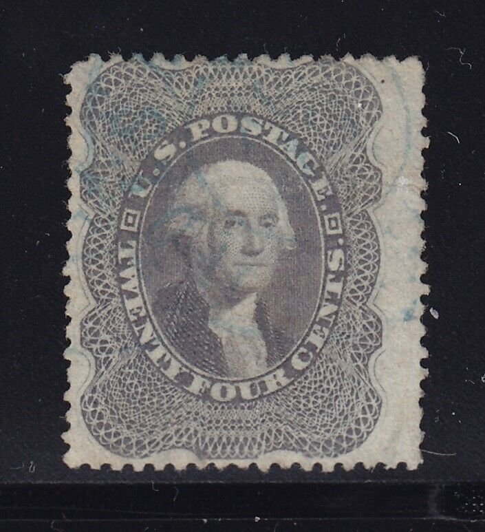 37 F-VF used neat face light blue cancel with nice color cv $ 425 ! see pic !