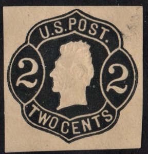 SC#U50 2¢ Jackson Cut Square (1864) Unused