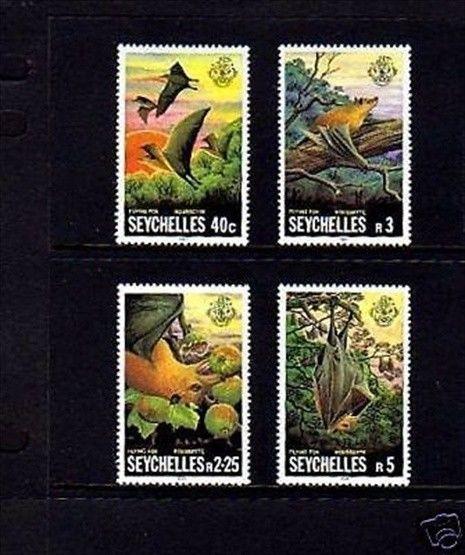 SEYCHELLES - 1981 - BATS - FLYING FOXES - 4 X MINT - MNH - SET!