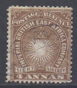 KUT British East Africa Scott 19 - SG9, 1890 Victoria 4a used