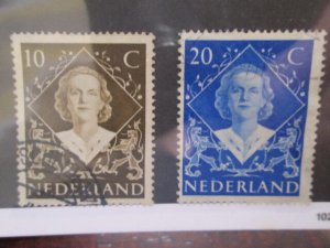 Netherlands #304-5 used set  2024 SCV = $0.70