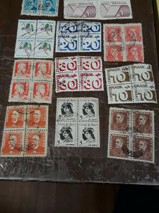 Brazil Used Stamp Block Lot