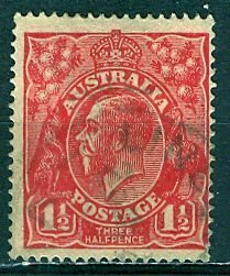 Australia; 1924: Sc. # 26:  Used Single Stamp