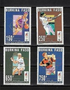 Burkina Faso 1995 MNH Stamps Scott 1022-1025 Sport Olympic Games Table Tennis