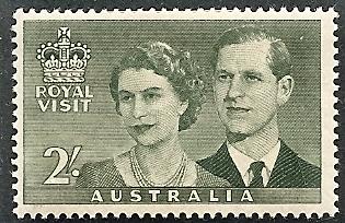 AUSTRALIA  269 MINT OG 1954 2sh Royal Visit