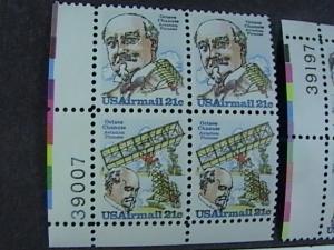 U.S.# C92a - C96a -MNH- SET OF PLATE # BLOCKS OF 4 --AIR-MAIL--AVIATION--1978-79