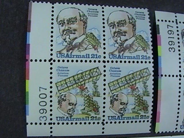 U.S.# C92a - C96a -MNH- SET OF PLATE # BLOCKS OF 4 --AIR-MAIL--AVIATION--1978-79