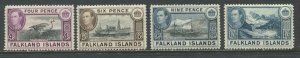 Falklands KGVI 1938 4d to 1/ mint o.g. hinged