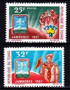 CHAD Sc#144-145 12th World Boy Scout Jamboree (1967) MNH