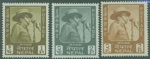 Nepal SC#173-5 King Mahendra before microphone 1p 2p 1R, MH