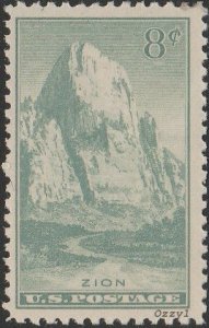 US #747 1934 8c Green Zion National Park MINT-VF-OG-NH.