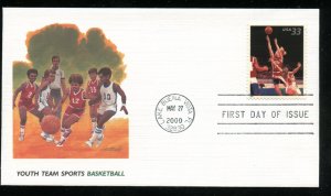 US 3399 Youth Team Sports - Basketball UA Fleetwood cachet FDC