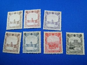 MANCHUKUO  -  SCOTT # 83//91   LOT OF 7    MH    (wwm8)