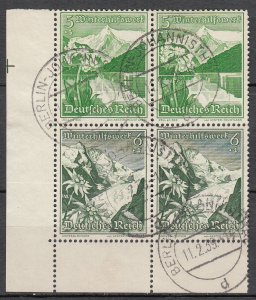 Germany - 1938 Flowers se-tenant block from booklet pane Mi# HB112 (7163)