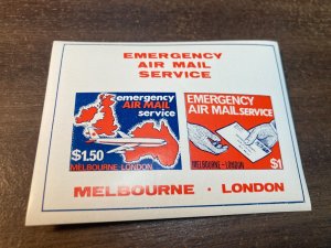 KAPPYSTAMPS AUSTRALIA MINI SHEET UK 1971 POSTAL STRIKE  EMERGENCY AIR MAIL  D162
