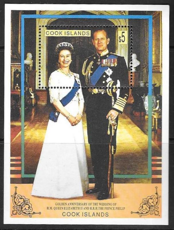 COOK ISLANDS SGMS1425 1991 GOLDEN WEDDING  MNH 