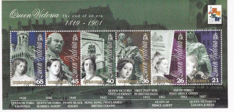 GUERNSEY QUEEN VICTORIA S/SHEET MNH PO FRESH