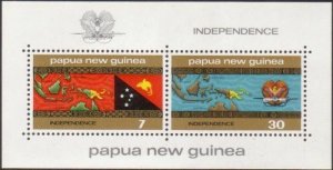 Papua New Guinea 1975 SG296 Independence MS MNH