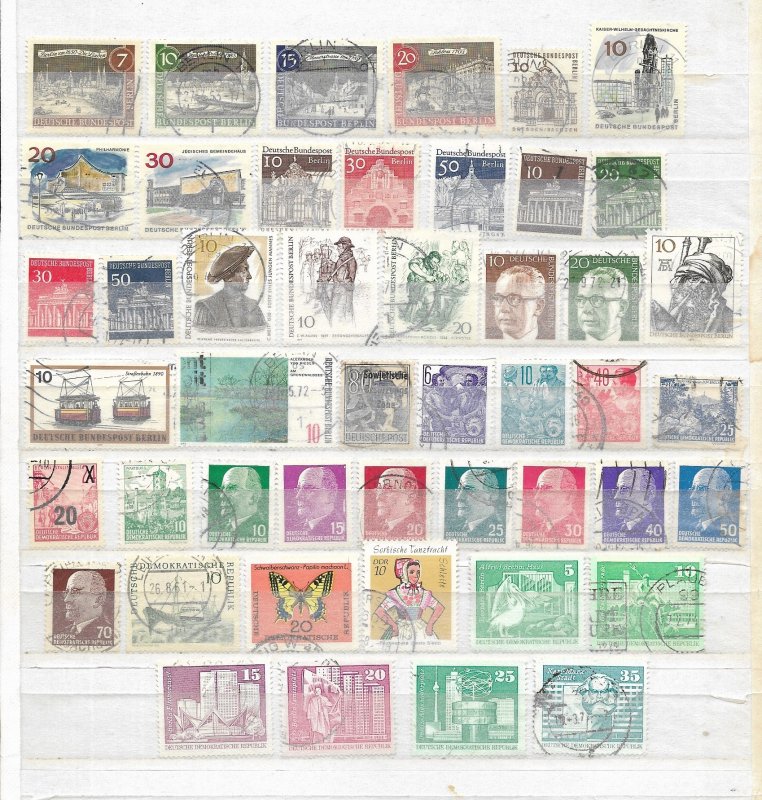 Greater Germany 1945-1972 Collection of 153 Different + Souvenir Sheet MNH/MH/U