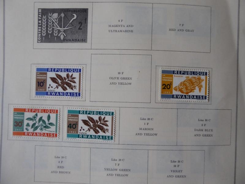 Rwanda 1962-1980  Mint/Used Stamp Collection on Scott Int Alb Pgs