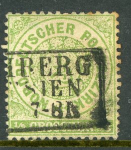 Germany States 1869 North German Confederation 7 Kr Green Scott #14 VFU G488