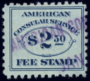 US RK12 $2.50 1914 Consular Service Fee perf 10 Fine