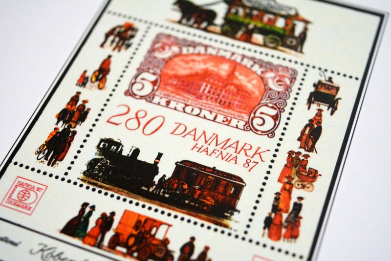 COLOR PRINTED DENMARK 1851-2010 STAMP ALBUM PAGES (186 illustrated pages)