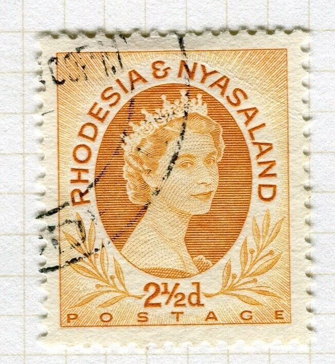 RHODESIA; RHODESIA & NYASALAND; 1954 early QEII issue fine used 2.5d. value