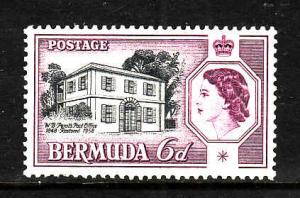 Bermuda-Sc #168-unused light hinged set-QEII-Perot Post Office-1959-