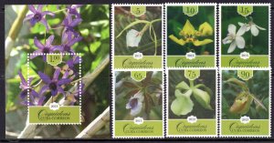 Cuba 2013 -  Flowers - Orchids - MNH Set + Souvenir Sheet