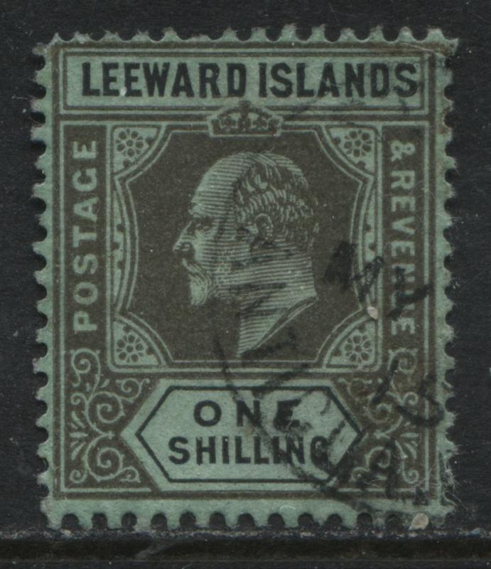 Leeward Islands KEVII 1911 1/ black on green used