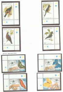 St. Lucia #1087-1094 Mint (NH) Single (Complete Set) (Fauna) (Human Rights)