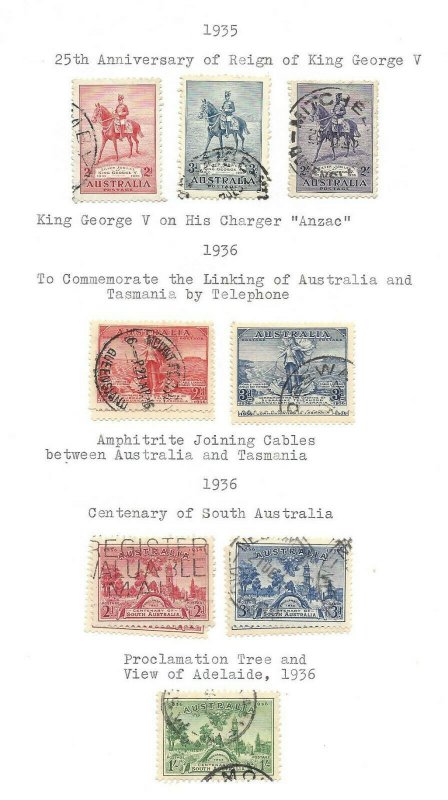 Australia #152 thru 161 Used and Unused VF  