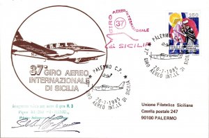 1985 Italy - Republic - 37th International Air Tour of Sicily SPECIAL CANCEL