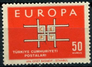 Turkey Sc#1602 MNH, 50k red & blk, Europa (C.E.P.T.) 1963 - Square (1963)