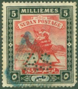 SUDAN 22 USED Punched BIN $0.50