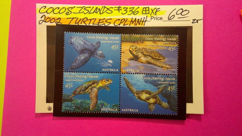 Cocos (Keeling) Islands 2000 Sea Turtles Scott# 336 Block of 4 CPL Mint XF NH