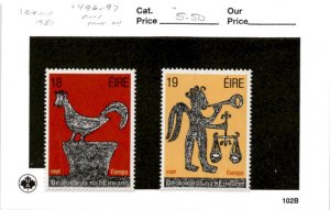 Ireland, Postage Stamp, #496-497 Mint NH, 1981 Europa (AB)