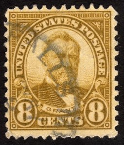 1927 US, 8c stamp, Used, Ulysses S. Grant, Sc 640