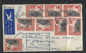 SWAZILAND   (PP0610B) 1967 QEII 2 1/2CX8 A/M EMBEMBE TO NETHERLANDS 