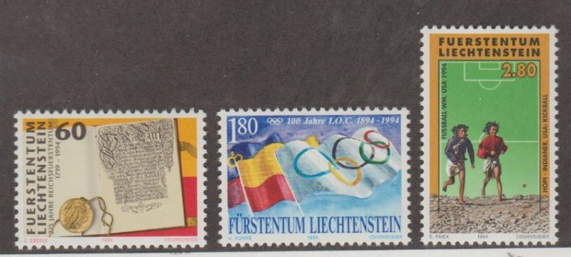 Liechtenstein Scott #1019-1020-1021 Stamps - Mint NH Set