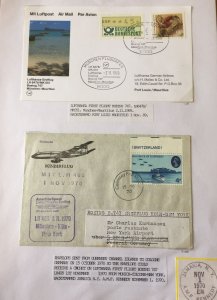 Kenya S.Africa Japan Usa Germany 1970s/80s Flight 1st Air Covers  x 14 (Apr 786 