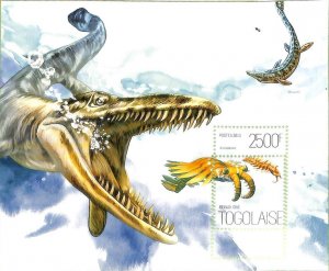 A8862 - TOGO -ERROR MISPERF Stamp Sheet - 2013 PREHISTORICS DINOSAURS