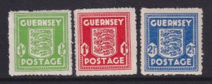 Great Britain - Guernsey, Scott N1-N3 (SG 1-3), MNH