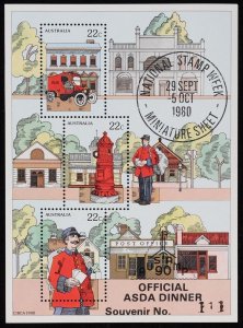 AUSTRALIA 1980 Stamp Week M/sheet overprint Austamp. MNH **. SG MS757(var).