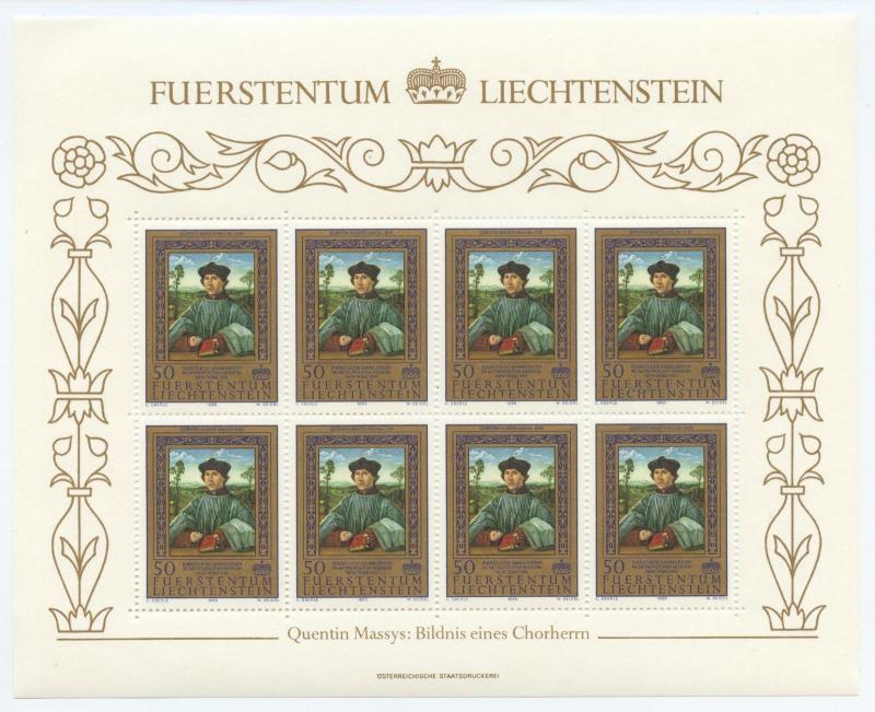 Liechtenstein, 1985 Paintings, Miniature Sheets, complete MNH set  no faults, 